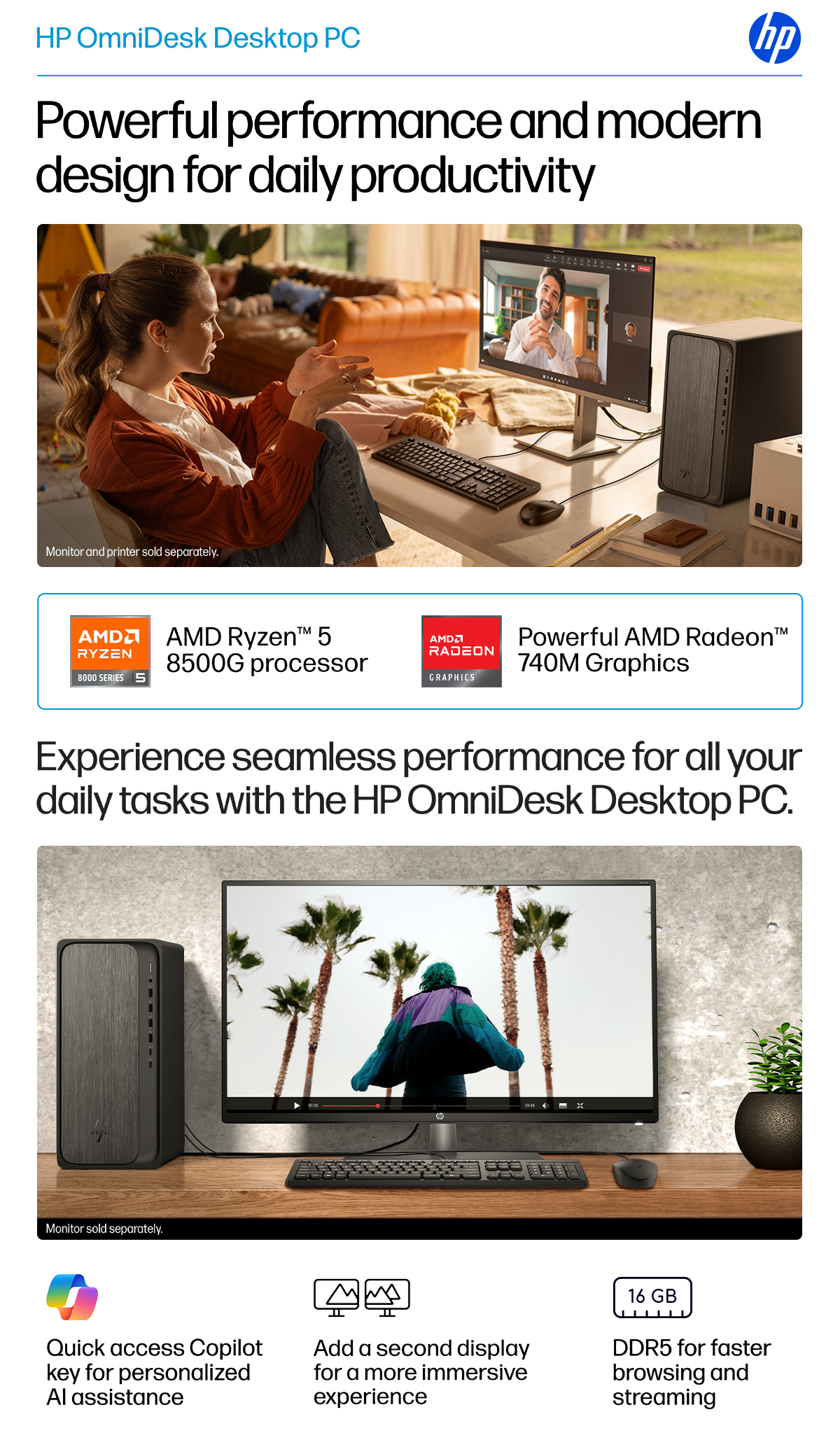 Windowsデスクトップ Win11 /Ryzen5 8500G/16GB RAM/1TB SSD Gaming PC Ryzen 5 8500G 16GB RAM 1TB SSD RTX 5060 8GB