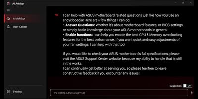 ASUS AI ADVISOR