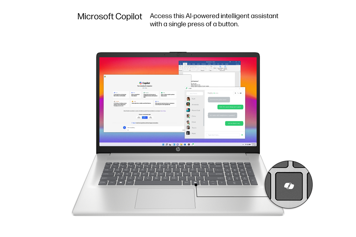 Laptop from HP has Microsoft Copilot AI