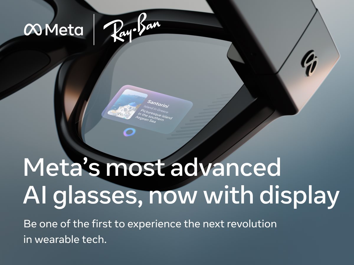 Meta’s most advanced AI glasses, now with display