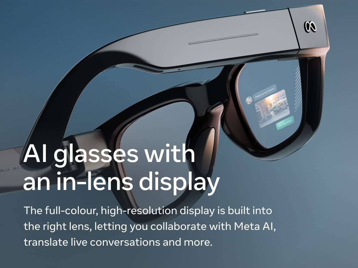 AI glasses with an in-lens display