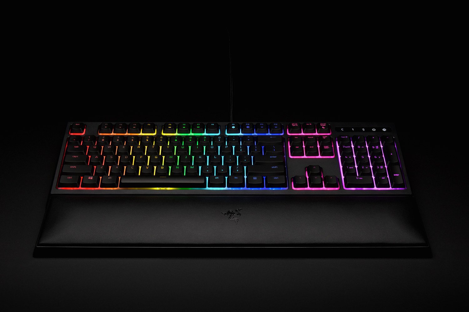 Leatherette Wrist Rest Gaming Keyboard Individually Backlit Mid-Height Keys Razer Destiny 2 Ornata Chroma: Mecha-Membrane 