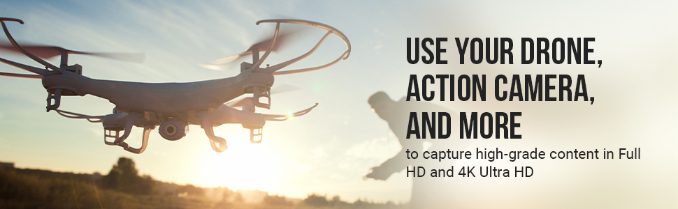 Use your drone, action camera, and more
