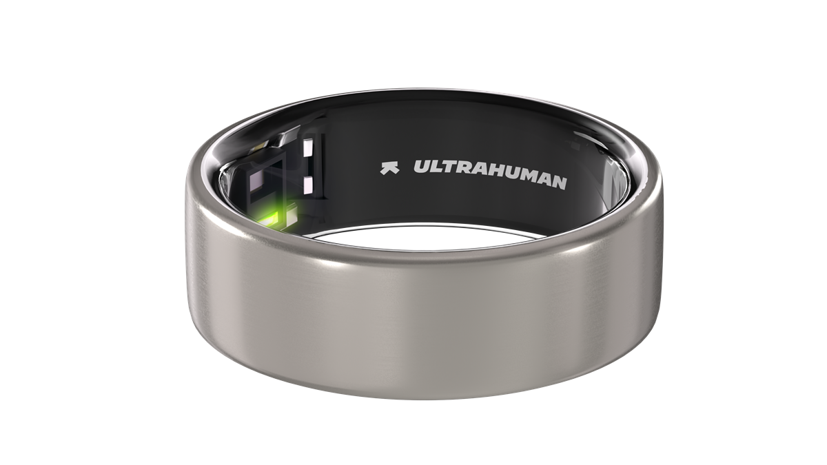 Buy ULTRAHUMAN Ring Air - Raw Titanium, Size 7 | Currys