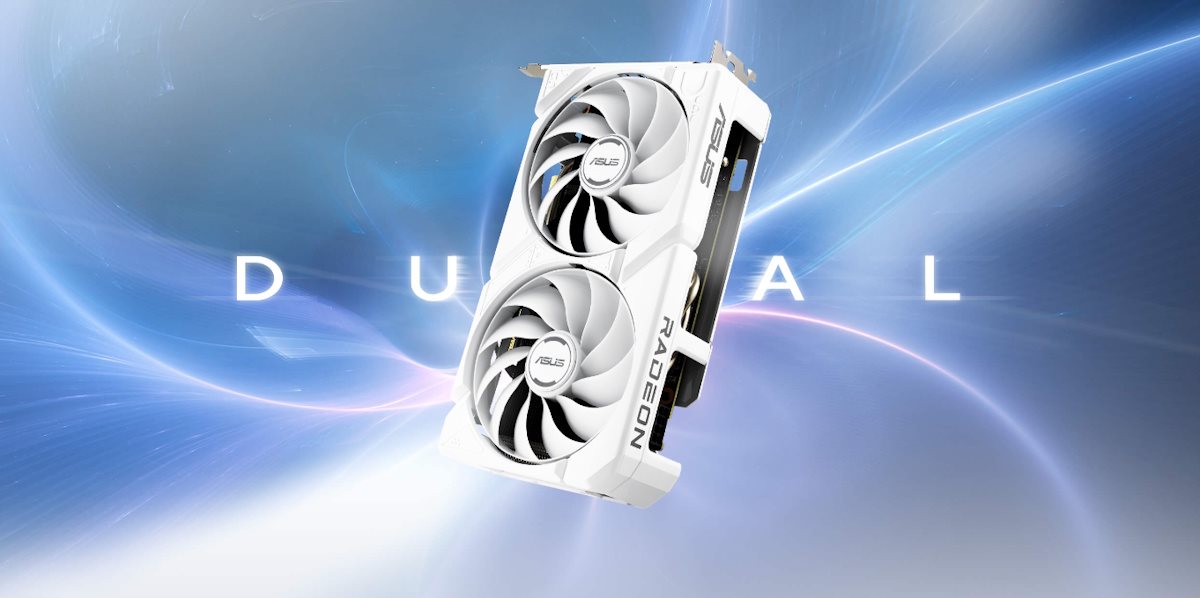 ASUS Dual Radeon RX 9060 XT Graphics Card DUAL-RX9060XT-16G-WHITE