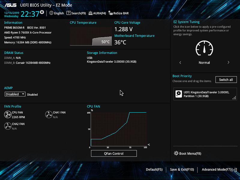 UEFI BIOS EZ mode UI