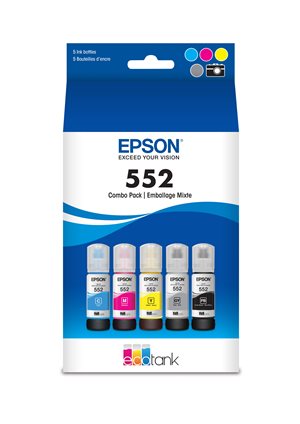 Epson Eco Tank 552 Multi Colour Ink Bottles - 5 Pack - T552920