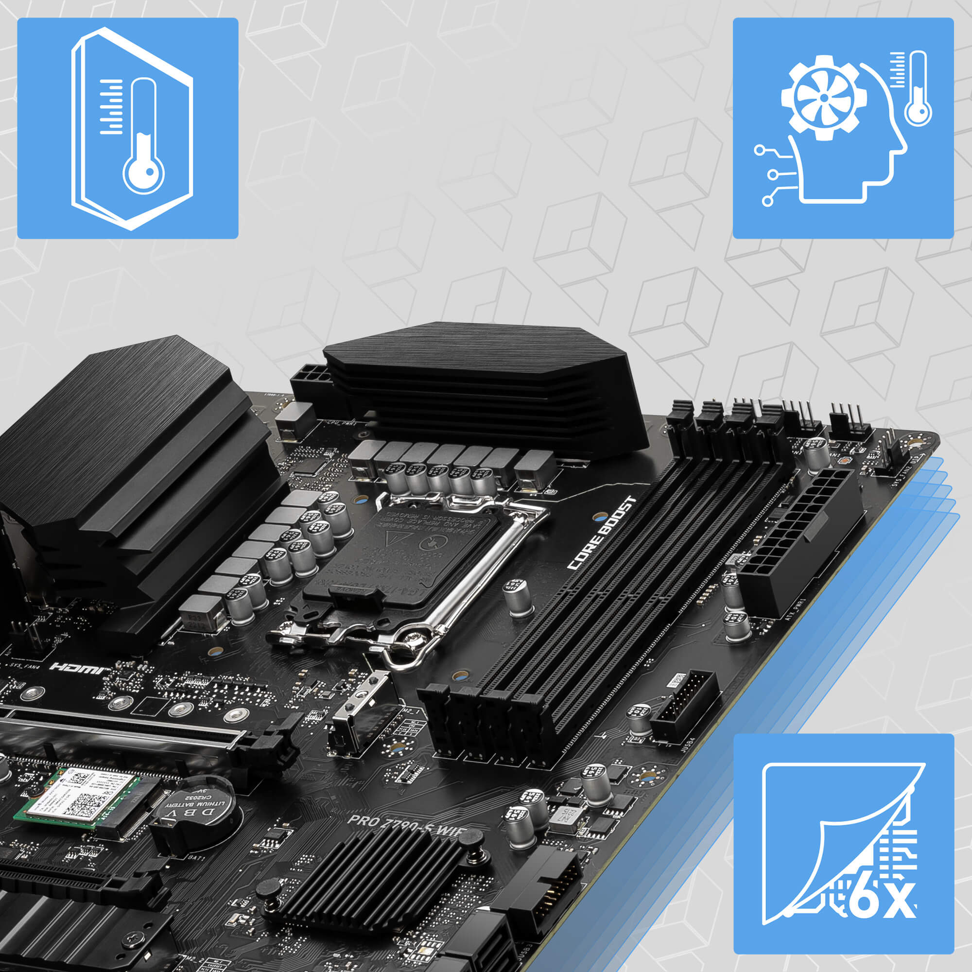 MSI PRO Z790S Wifi Motherboard ATX LGA1700 Socket Z790 Chipset