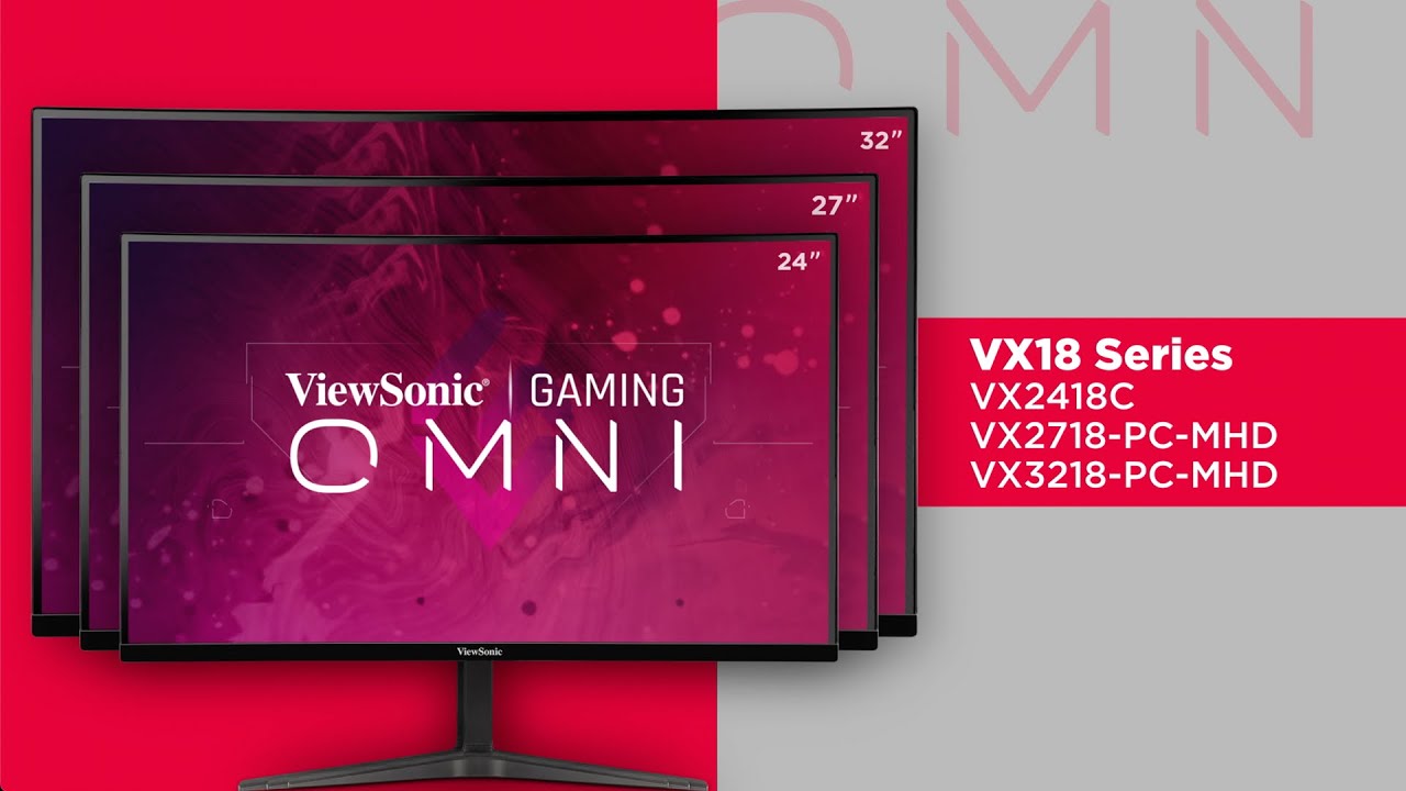 ViewSonic OMNI VX3218-PC-MHD - 32 Inch Curved 1080p 1ms 165Hz Gaming Monitor  with Adaptive Sync - 300 cd/m² - 32 - VX3218-PC-MHD - Computer Monitors 