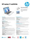 HP Laptop PC 17-cp2025dx datasheet