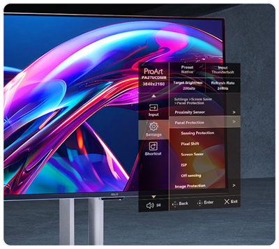 ASUS OLED Care provides advanced burn-in protection for your OLED display.