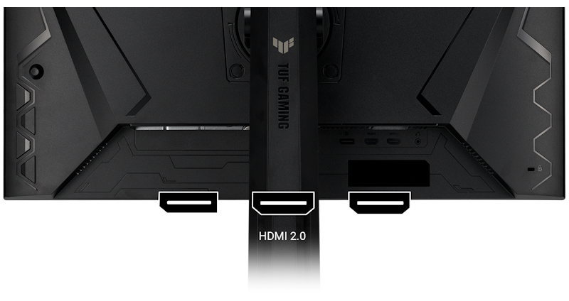 A multitude of connectivity options includes HDMI® 2.1, HDMI® 2.0, and DisplayPort™ 1.4 ports.