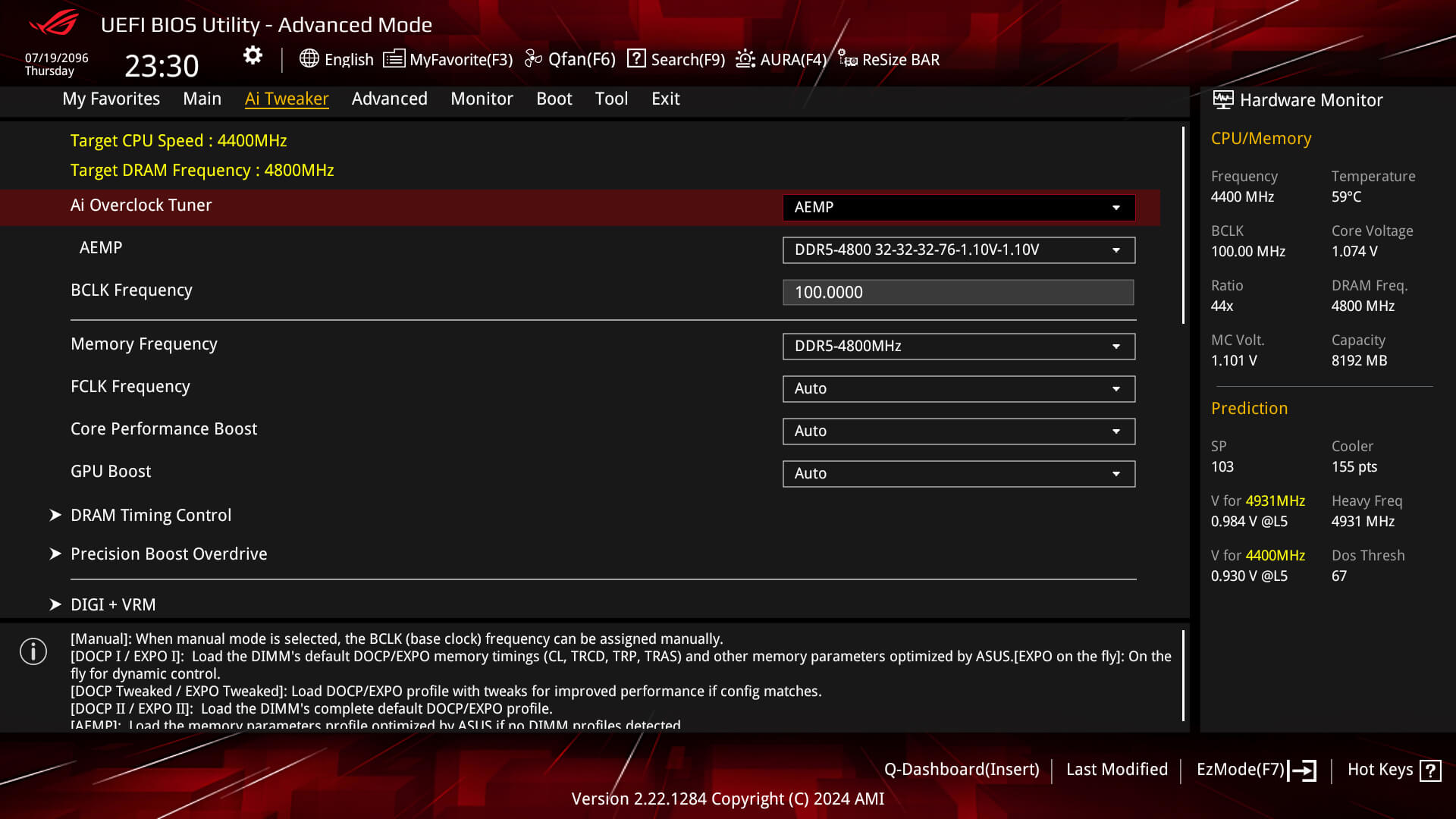 AEMP BIOS UI picture