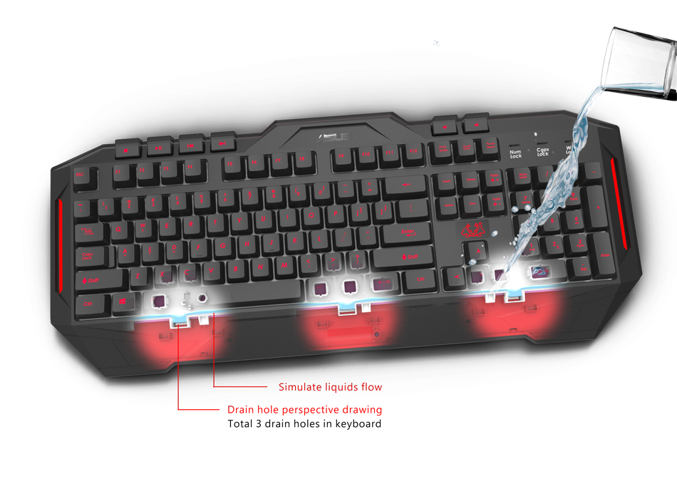 Cerberus Dual Color Backlit Gaming Keyboard