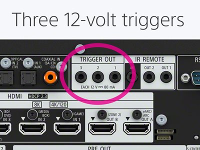 Three 12-volt triggers
