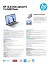HP 15.6 inch Laptop PC 15-fc0037wm datasheet