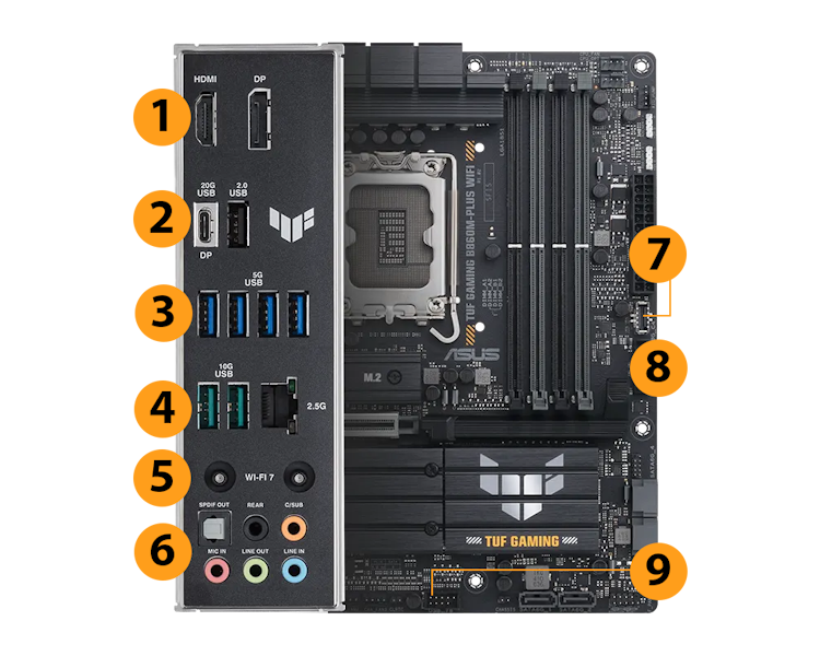 Open Box: ASUS TUF GAMING B860M-PLUS WIFI B860 LGA 1851 mATX