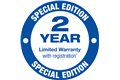 slide 3 of 9, zoom in, 2 year limited warranty with registration
