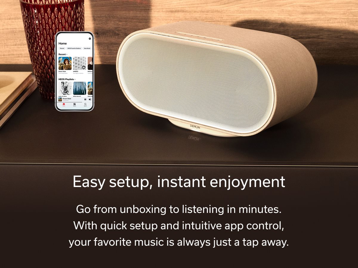 Denon HOME 600 Wireless Smart Speaker Stone - Best Buy