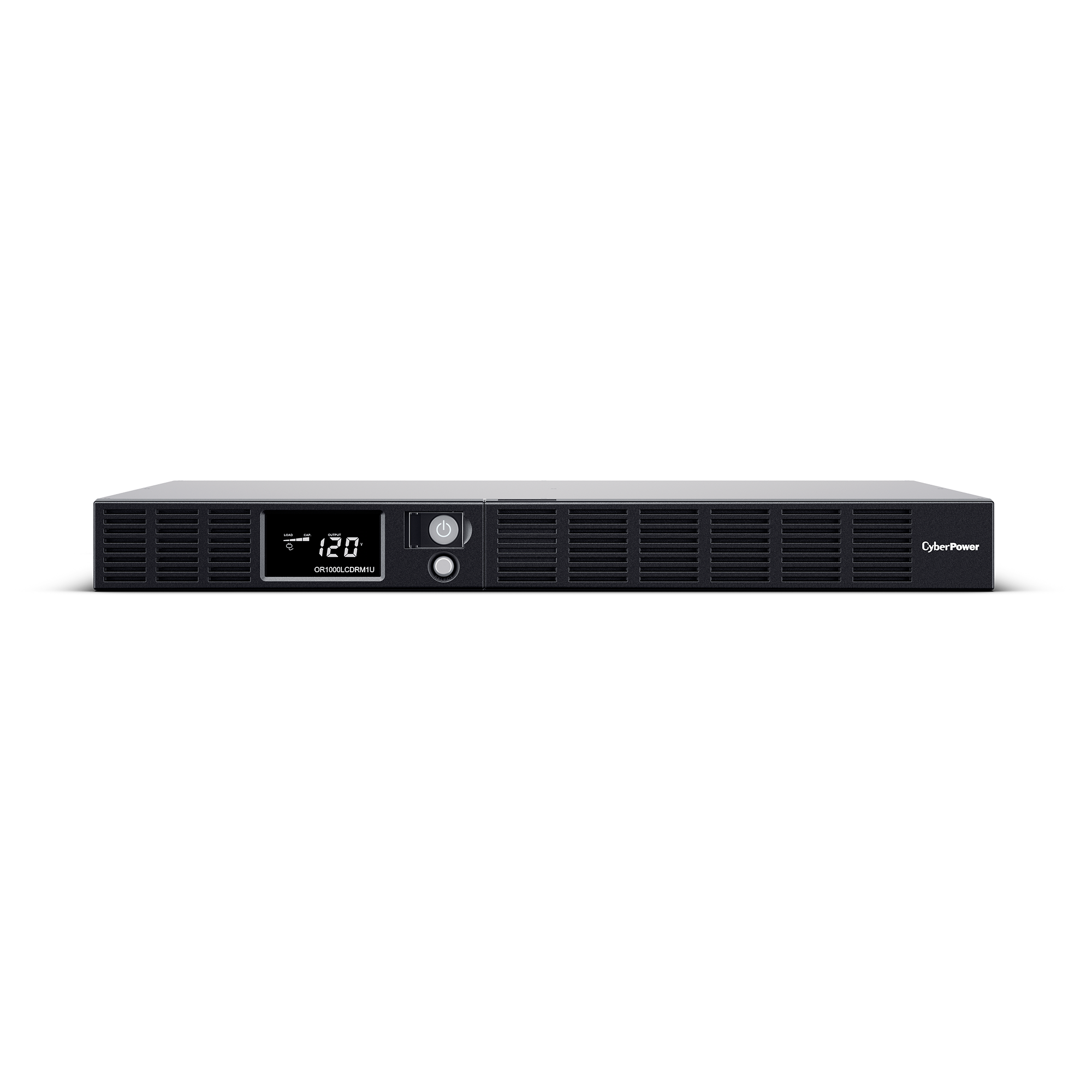 slide 1 of 6, show larger image, cyberpower or1000lcdrm1u smart app sinewave ups - front