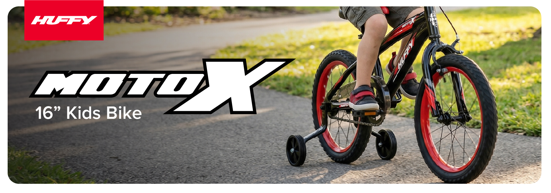 Huffy, Kids' Bike, 16‚Äù Moto X, Black Red, Youth, Boys, EZ Build