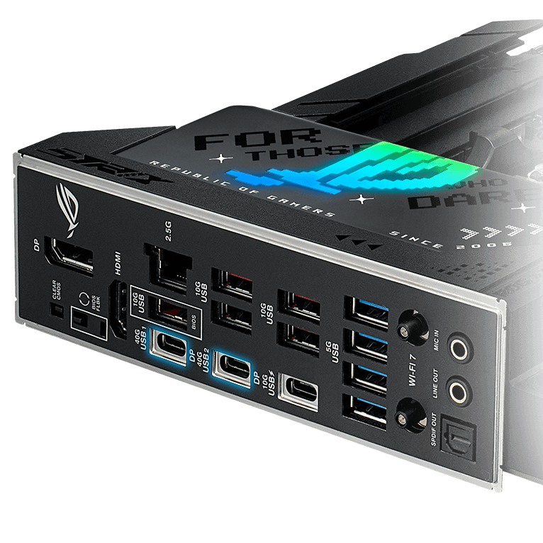 Das Strix X870-F verfügt über ZWEI USB4® PORTS