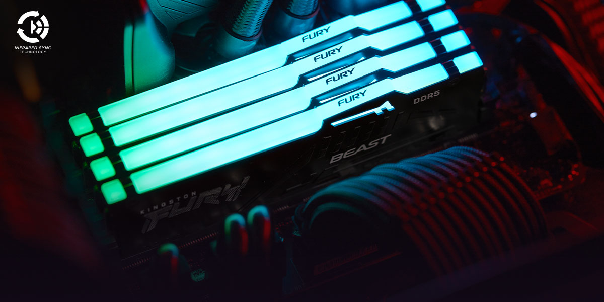 Kingston FURY Beast 32GB (2x16GB) DDR5 6000MT/s CL30 RGB – Kit Dual Channel Per Gaming, Intel XMP 3.0 E AMD EXPO