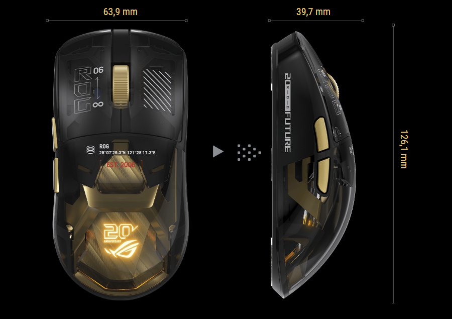 ASUS ROG Harpe II Extreme Lightweight Optical Gaming Mouse with