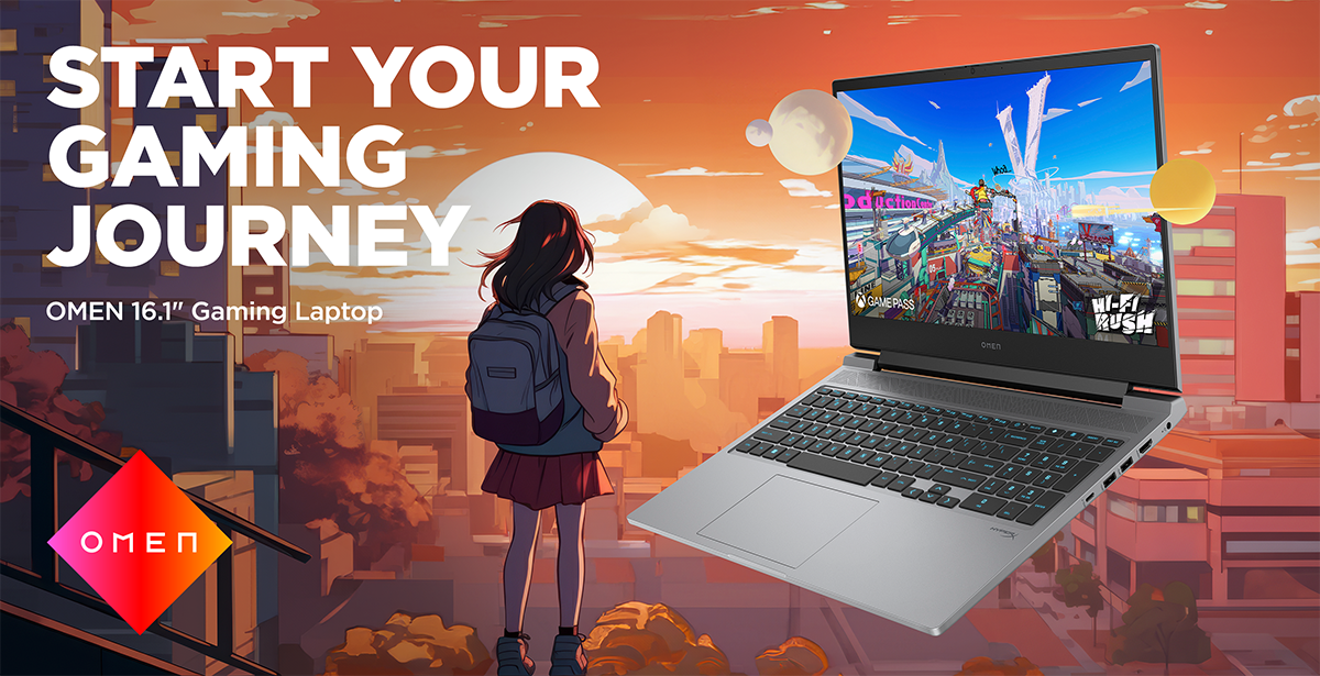 Start your gaming journey. OMEN 16.1” Gaming Laptop.