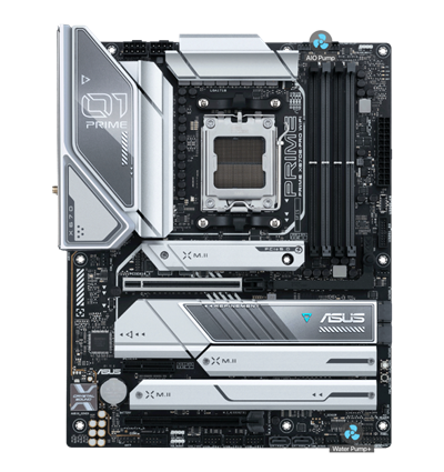 The PRIME X670E-PRO WIFI motherboard supports Dual-Pump Headers.