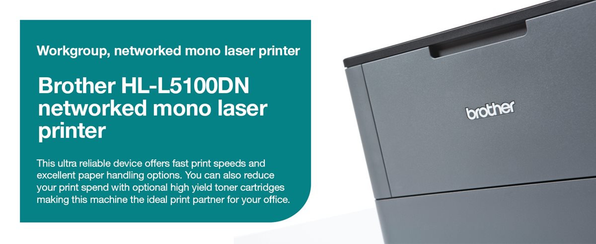 Brother HL-L5100DN networked mono laser printer