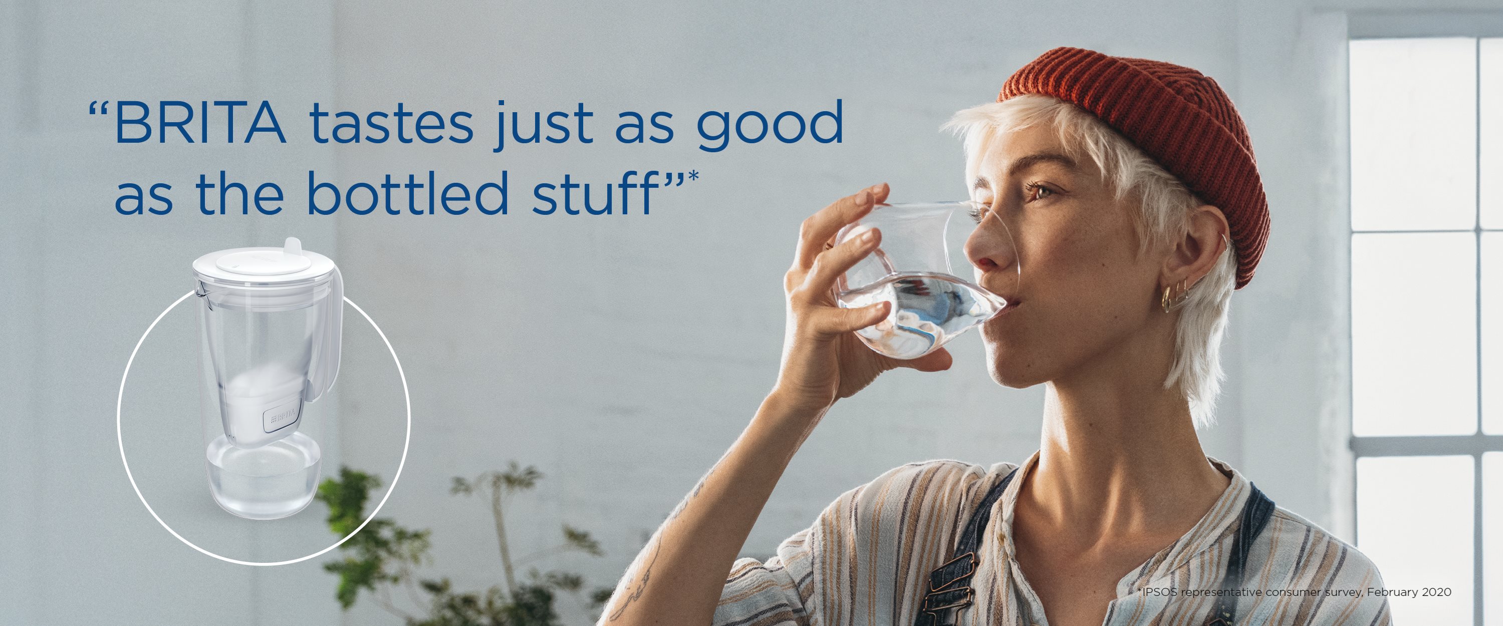 Glass Water Filter BRITA Jug 2.5L - Light Blue, With 1 MAXTRA PRO ...