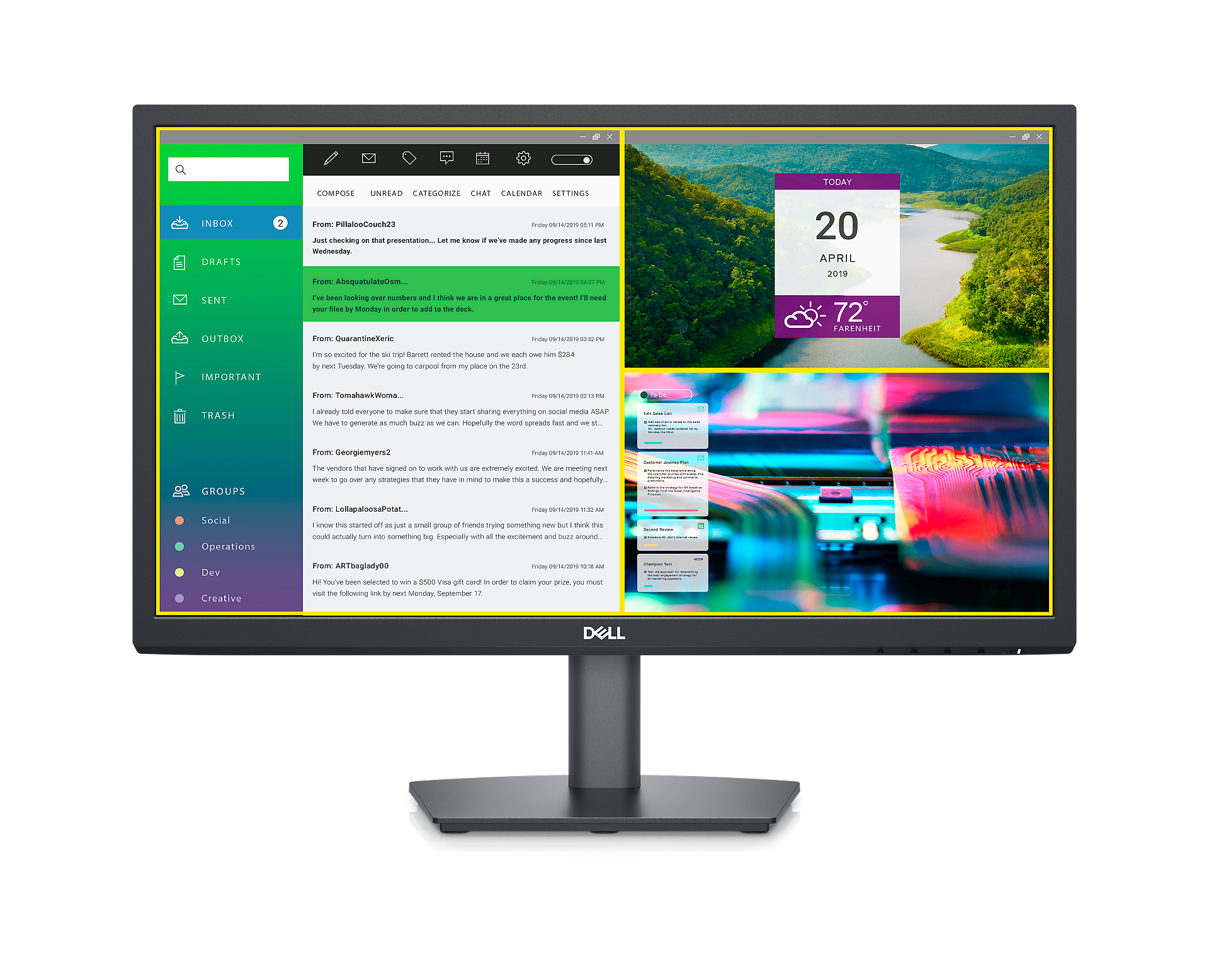 Dell E2223HN - LED monitor - Full HD (1080p) - 21.5