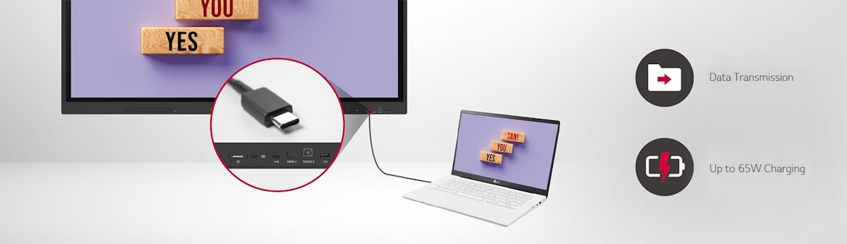 The LG CreateBoard USB-Type C™ connectivity