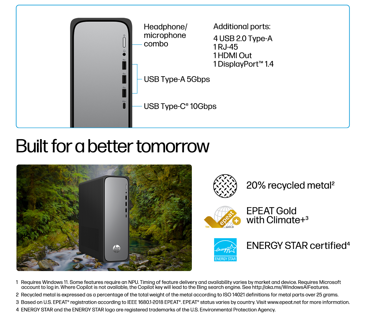 HP OmniDesk Slim Desktop PC Intel Core i3 8GB RAM 512GB SSD