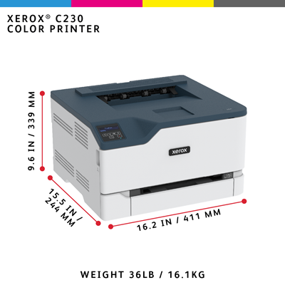 Dimensions and image of the device.