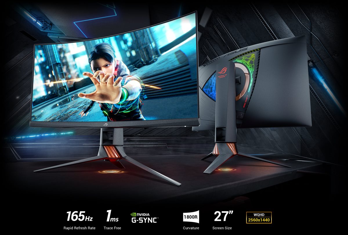 【美品】ゲーミングモニター ASUS PG27VQ 165Hz 曲面 27インチ Amazon.com: ASUS ROG Swift PG27VQ 27” 1440p 1ms 165Hz DP