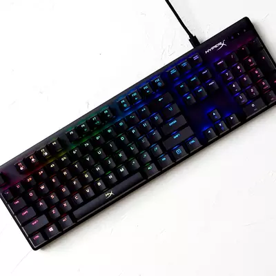 RGB backlit keys with radiant lighting effects