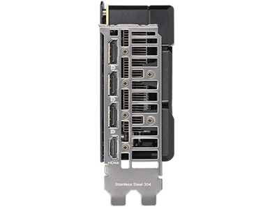 Head-on view of I/O port bracket