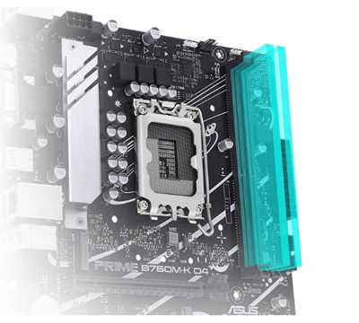 ASUS Prime B760M-K D4, LGA 1700 mATX motherboard with PCIe 4.0