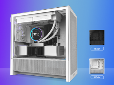 NZXT H3 Flow Micro ATX High Airflow PC Case White CC-H31FW-01