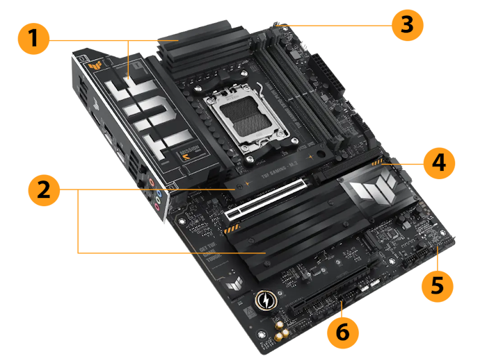 ASUS TUF GAMING X870 PLUS WIFI (Socket AM5) AMD X870 ATX DDR5 Wi