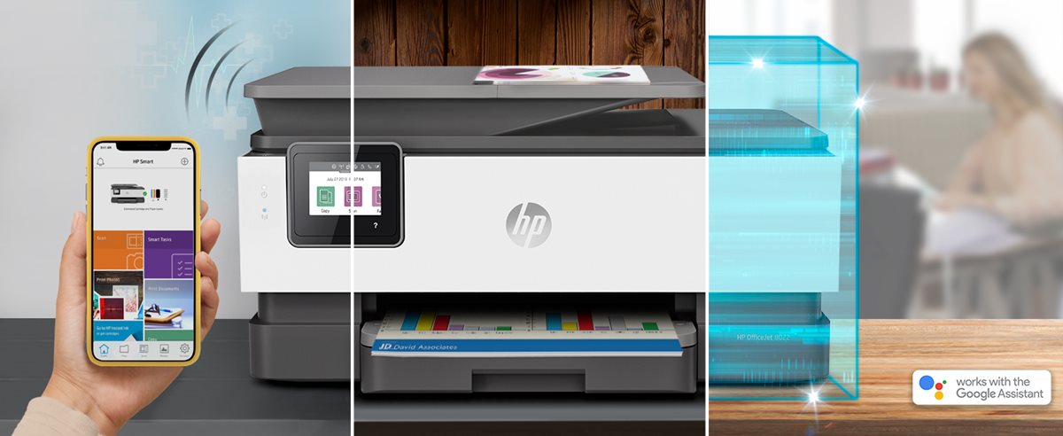  HP OfficeJet 8022 Wireless All-in-One Color Inkjet Printer,  Scan, Copy and Fax, 3UC65A (Renewed) : Office Products