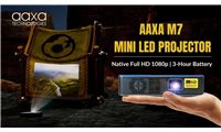 slide 1 of 10, zoom in, aaxa m7 mini projector for outdoor movie (product overview)