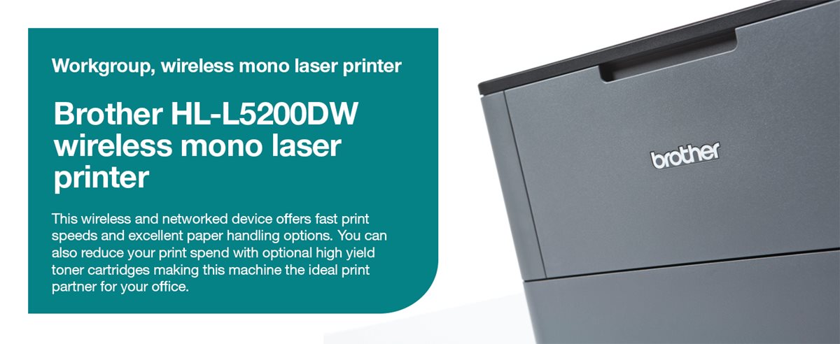 Brother HL-L5200DW wireless mono laser printer
