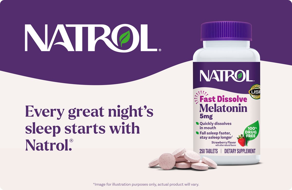 Natrol Melatonin 5 mg Fast Dissolve Tablets, 250 Tablets | Costco