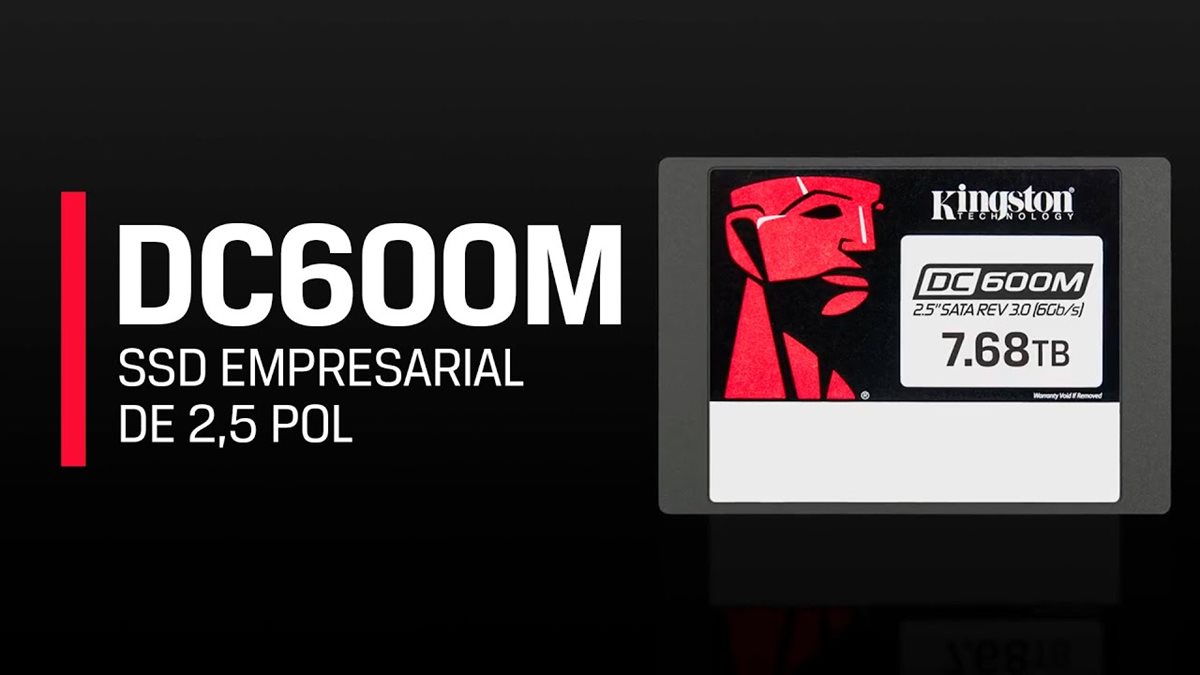 SSD KINGSTON 7680GB DATA CENTER DC600M SATA3 2,5 LEITURA 560MB/S