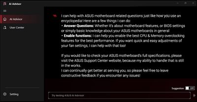 ASUS AI ADVISOR