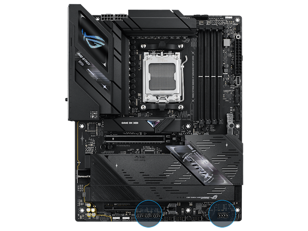 ROG STRIX B850-F GAMING WIFI7 Neo Gehäuselüfter Positionen