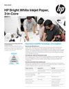 HP Bright White Inkjet Paper, 3-in Core